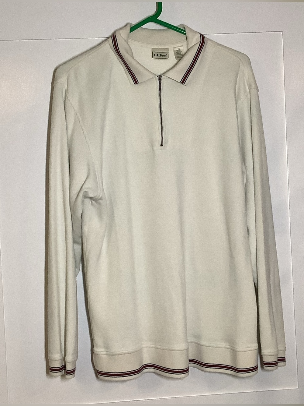 Land’s End Vintage SZ M Polo Shirt 1/4” Zipper
